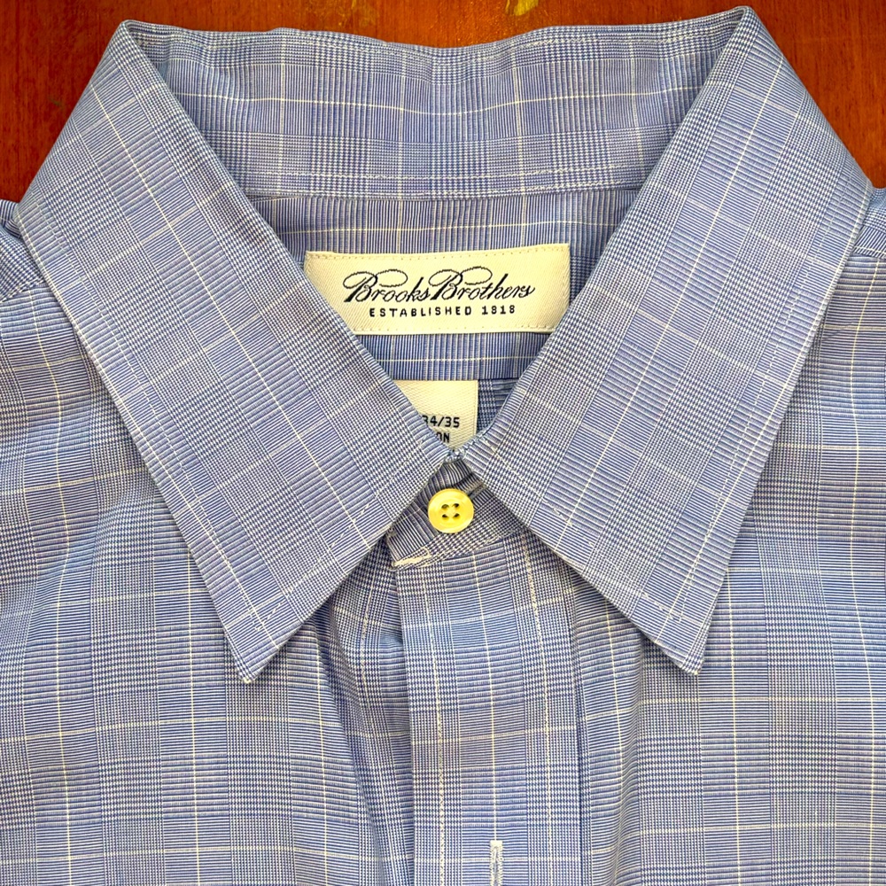 Button Down with Spread Collar | Brooks Brothers / 16.5-34/35 / Blue Check